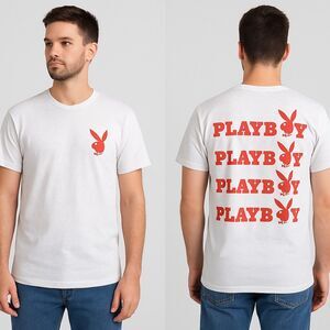 Y2K men’s Playboy skater Tee Size medium  (A)